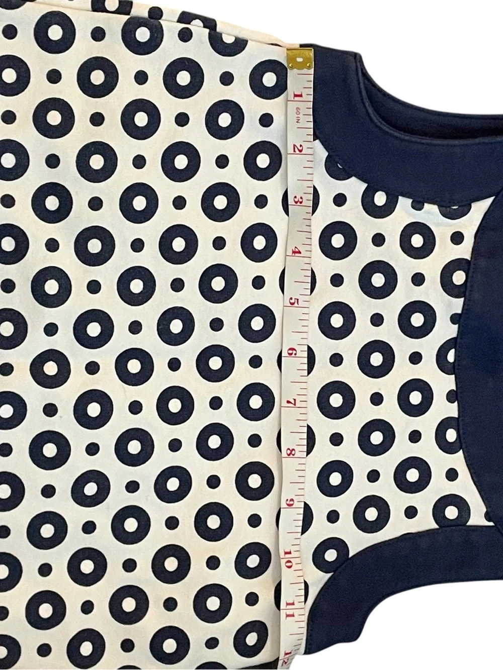 Gymboree Parisian Afternoon Blue Polka Dot Shift Dress Girls Size 5 Mod Retro